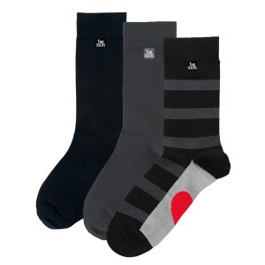 Three socks in a variation of colors from Tag Socks