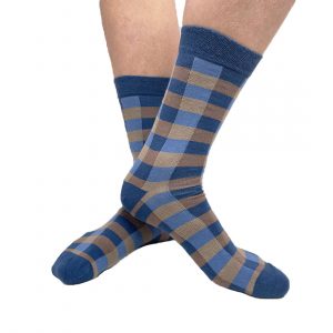 Blue checkered socks