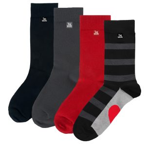 4 socks in a variation of colors